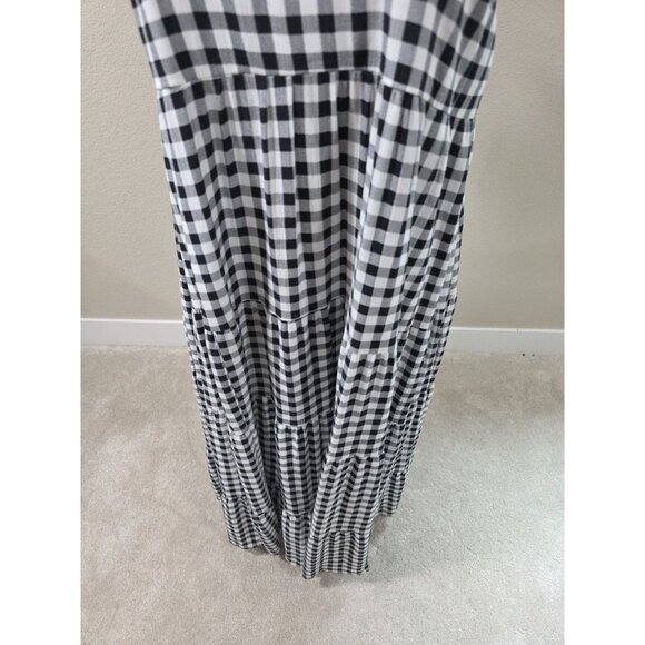 Torrid Black & White Gingham Sleeveless Maxi Dress With Bow Tie Back - Picture 4 of 13